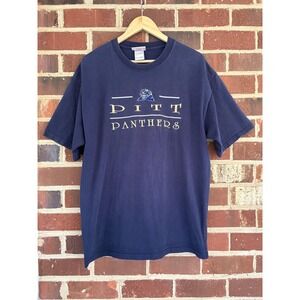 Pitt Panthers Shirt Mens XL Blue NCAA University Sports Short Sleeve Football